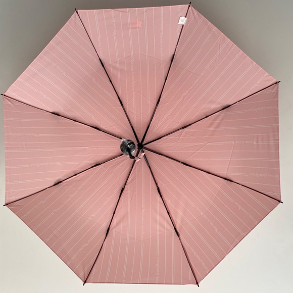 Victoria's Secret Nwt Pink w/ White Logo Compact Umbrella - Picture 6 of 7